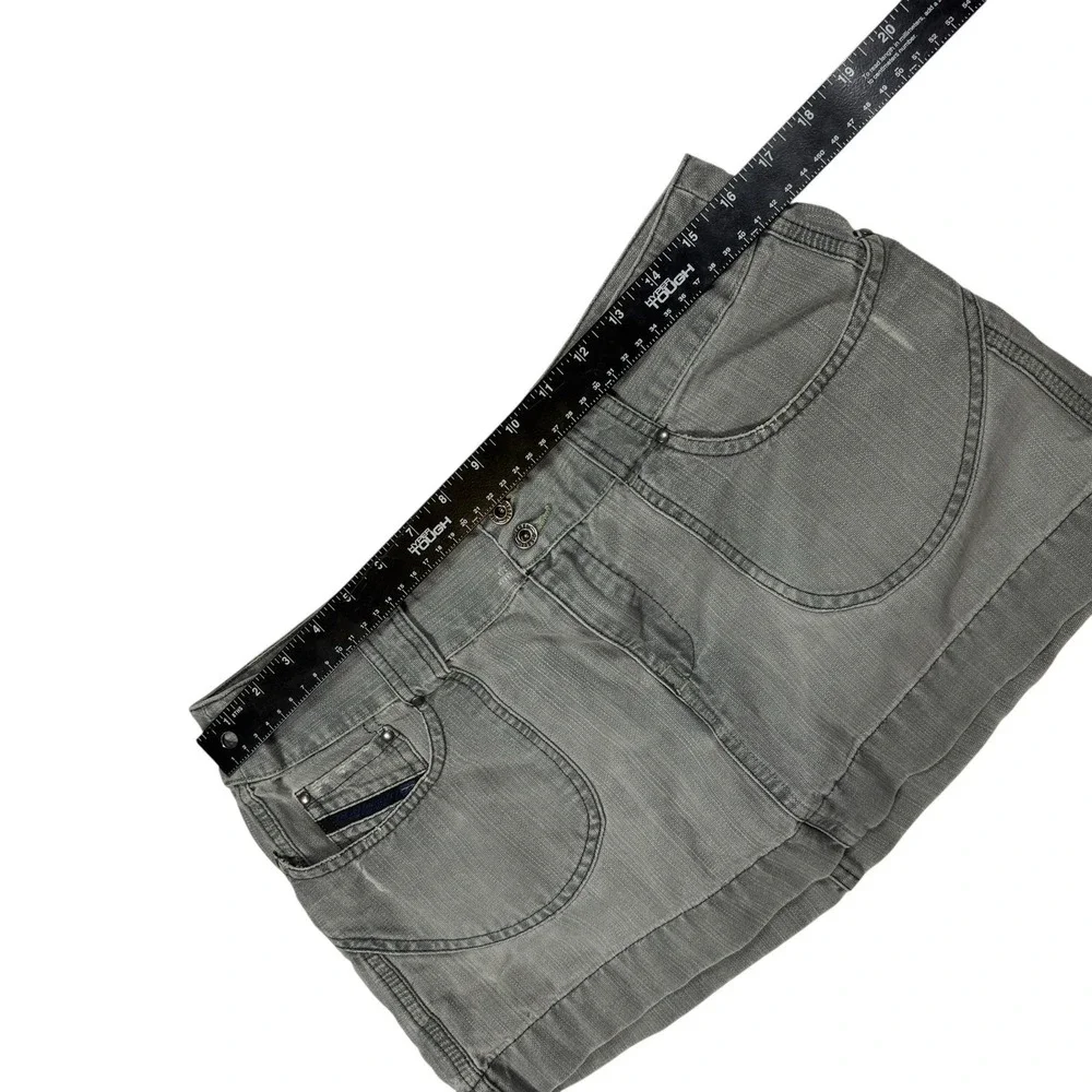 Y2k Diesel Gray Mini Skirt 31 Vintage Model Off Duty Grunge - Picture 5 of 6
